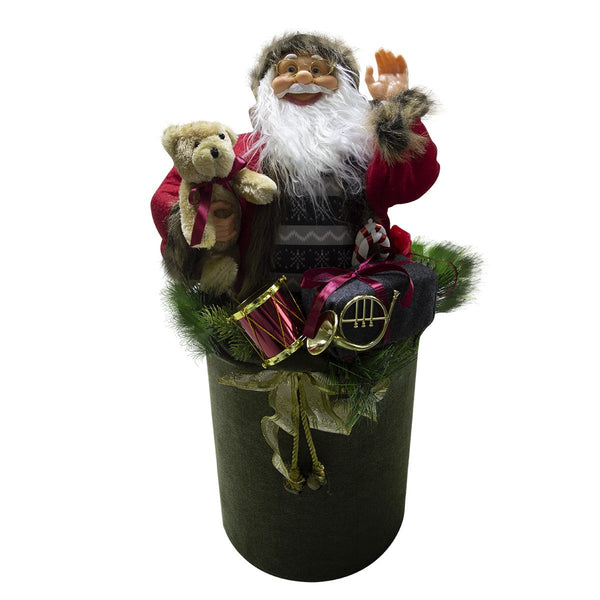 Pupazzo Babbo Natale H80 cm con Luci e Movimento Rosso online