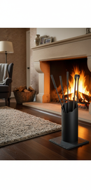 Set Camino 4 Pezzi con Barilotto Ø15x60 cm in Ferro Belfer 3003 Antracite