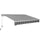 Tenda da Sole a Bracci 395x245 cm Avvolgibile a Manovella Blu e Bianco