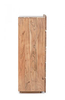 Cassettiera 5 Cassetti 70x45x130 cm in Legno Marrone