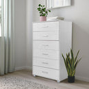 Mobile cassettiera 6 cassetti 68x40x115 cm in legno Rovere sbiancato