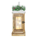 Lanterna di Natale in legno e illuminazione L15xP15xH39 cm