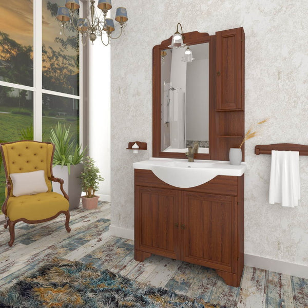online Mobile bagno Albano noce arte povera 87x50,5x191 H cm
