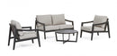 Set Salotto da Giardino Divano 2 Poltrone e Tavolino Sirenus Antracite