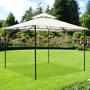 Gazebo Da Giardino 3x3 m Struttura Metallo Telo Antipioggia Waterprof Bianco