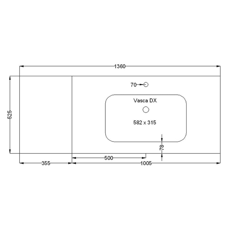 Mobile da Bagno sospeso Samoa 01C Laccato Grigio TFT