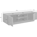 Porta TV Rock 2 ante effetto marmo nero 139x43x44h