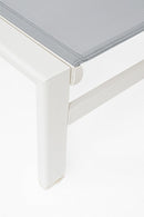 Lettino Prendisole da Giardino 74x200x98h cm Skipper New con Ruote Bianco 