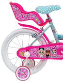 Bicicletta per Bambina 16" 2 Freni  Lol Verde Marine e Rosa