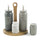 Menage Set Olio Aceto Sale e Pepe  in Gres VdE Tivoli 1996 con Stand