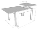 Tavolo Allungabile 120-180x90x77 cm Bibi Mix Bianco Frassino