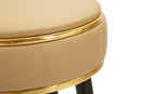 Sgabello Bar London Marrone Ø38x74 cm in Pino e MDF e Spugna e Metallo e PU      