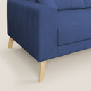 Divano 3 Posti 206x95x91 cm in Tessuto Blu