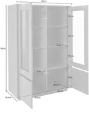 Mobile Vetrina 4 Ante 100,1x41,4x146 cm Bloom Grigio Antracite Laccato Lucido