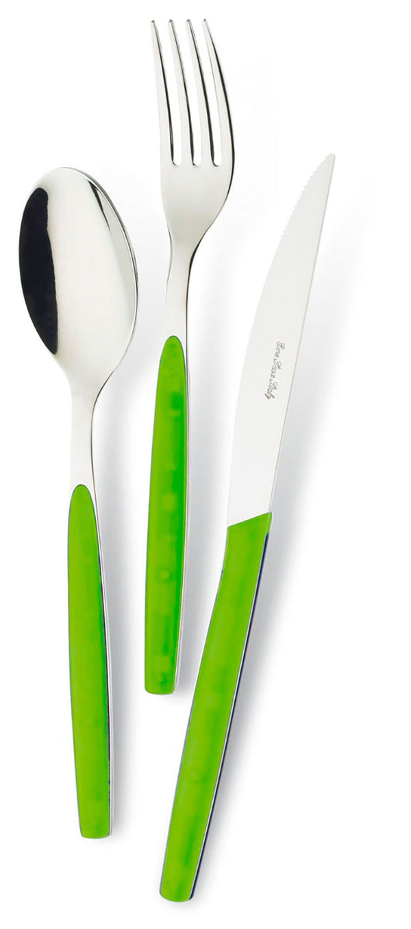 prezzo Servizio Set di Posate 24 pezzi in Acciaio Inox Eme Dream Verde 69