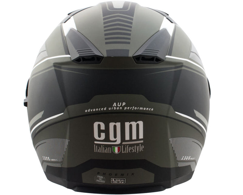Casco Jet per Scooter Visiera Lunga CGM Phoenix 130G Verde Opaco