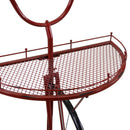 Mensola d’Arredo a Forma di Bicicletta 64x33/38xh81/115 cm in Metallo Rosso