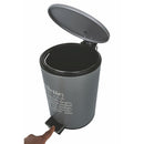 Pattumiera "Toilette" 3 Litri Ø17x23,5 cm in Plastica VdE Tivoli 1996 Grigio