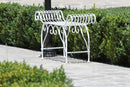 Panca da Giardino in Ferro 91,5x31,5H53cm Viareggio Bianca