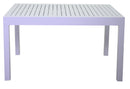 Tavolo da Giardino Allungabile 135/270x90x75 cm in Alluminio Cleveland Bianco