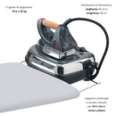 Asse da Stiro Completo Festival Profi 125x48 cm con Piano Stiramaniche e Ripiano Regolabile in Altezza