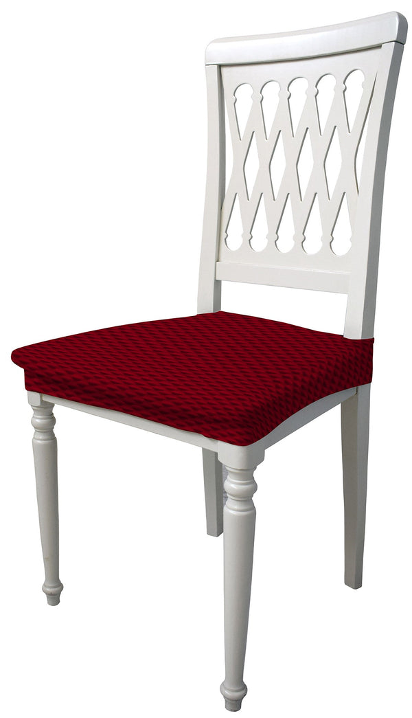 acquista Set 2 Coprisedie Elasticizzati in Poliestere Fashion Bordeaux