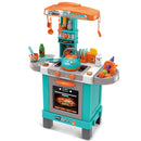 Cucina Giocattolo Bambini Luci Suoni e Bollitore Funzionante 29 Accessori Azzurro