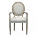 Poltrona Constance in Tessuto 55x46x96 h cm in Legno Beige