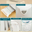 Set Bollitore Elettrico 2200W da 1,7L e Tostapane Doppio con 7 Livelli di Doratura Bianco      