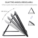 Rebounder Pieghevole da Esterno per Calcio Baseball e Pallavolo 128x118x108-120 cm Nero 