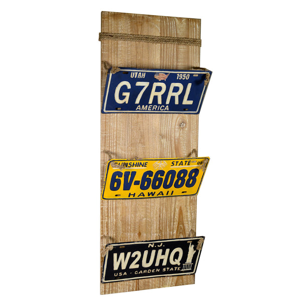 prezzo Portalettere in legno targa 3 cassetti cm 30x81x13