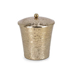 Candela con Coperchio Ø15x15 cm in Metallo Lathe To Oro