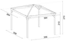 Gazebo da Giardino 3,6x3,6m in Legno