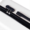 Trolley Cabina Rigido Bagaglio a Mano 33,5x22x55 cm con Maniglia Telescopica Bianco      
