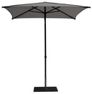 Ombrellone da Giardino 2x2 m Palo Ø38 mm in Alluminio Tessuto Dralon Acrilico Border Grigio