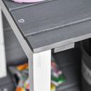 Casetta da Giardino Portautensili con Doppia Porta139x75x160 cm in Legno Grigia