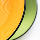 Set Cucina Verde Arancio e Legno 6 Pezzi