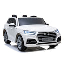Macchina Elettrica per Bambini 2 Posti 12V Mp4 con Licenza Audi Q5 Quattro Bianca