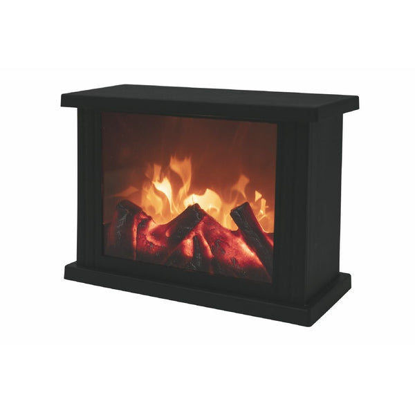 Camino Decorativo 27,5x11,5x20 cm in Plastica Nero prezzo