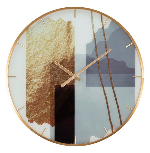 online Orologio da Parete Motif 5x60x5 cm in Vetro MDF e Metallo Multicolor