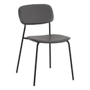 Set 4 Sedie 56,5x49x80,5 cm in PVC Hani Grigie