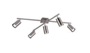 Plafoniera da Interno  GU10 in Metallo Nickel Opaco