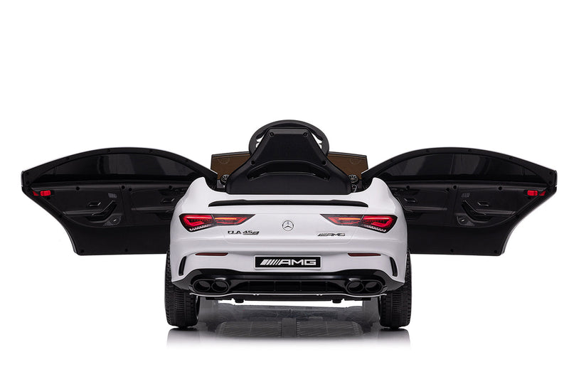 Macchina Elettrica per Bambini 12V con Licenza Mercedes CLA45 AMG Bianca 