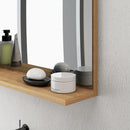 Specchio Bagno da Parete 60x12x40 cm con Mensola in Truciolato Legno   