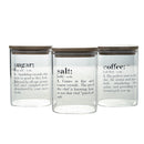 Set 3 Barattoli Sale Zucchero e Caffè 1 Litro in Vetro VdE Tivoli 1996 Inglese Trasparente