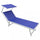 Lettino Prendisole da Giardino Bari 181x61x38 h cm in Alluminio Blu