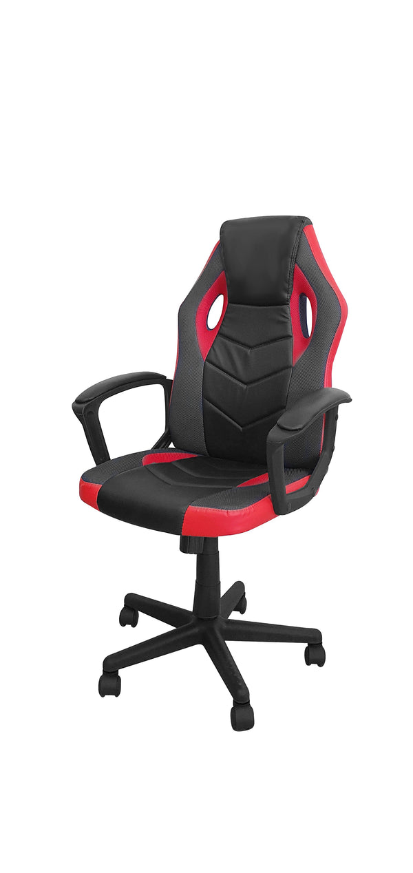 Sedia da Gaming 54x62x104/112 cm in Similpelle Nera e Rossa online