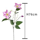 Set 4 Rami Artificiali di Clematis Composto da 2 Fiori Altezza 76 cm Rosa