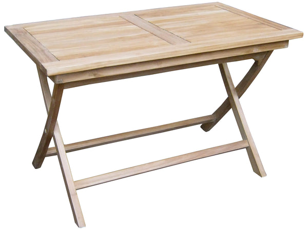 Tavolo Rettangolare Pieghevole da Giardino 120x70 cm in Legno Teak Vorghini Lipari sconto