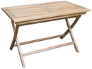 Tavolo Rettangolare Pieghevole da Giardino 120x70 cm in Legno Teak Vorghini Lipari
